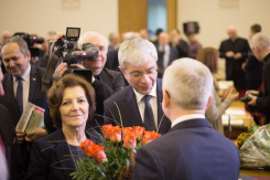 Gratulacje od NSZZ „Solidarność” RI – przewodnicząca Teresa Hałas i wiceprzewodniczący Jerzy Chróścikowski.